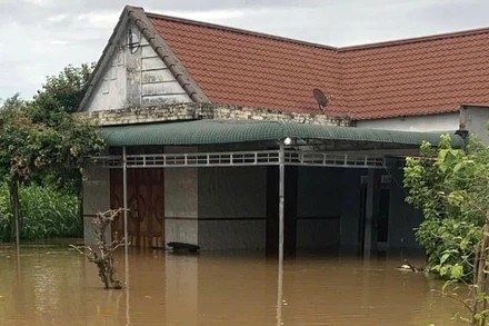 Khu vực ngập sâu nhất ở xã Đak Lua khoảng 1,5m.