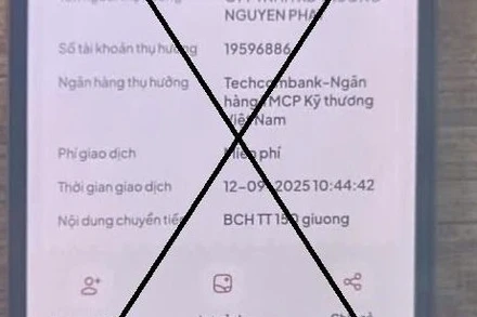 Đối tượng cung cấp giả mạo đã chuyển khoản thanh toán để lừa tiền bà H.