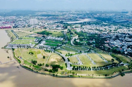 Toàn cảnh dự án Khu dân cư, dịch vụ và du lịch cù lao Tân Vạn. Đây được cho là một trong những dự án có vị trí đắc địa nhất ở Đồng Nai, khi nằm giữa sông Đồng Nai.