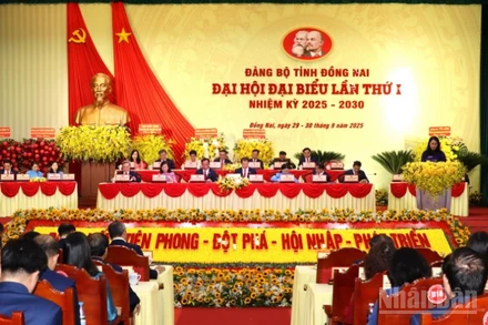 Quang cảnh phiên trù bị Đại hội đại biểu Đảng bộ tỉnh Đồng Nai lần thứ I, nhiệm kỳ 2025-2030.