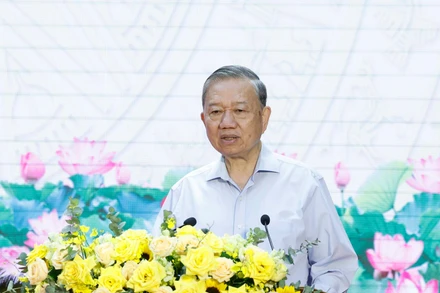 Tổng Bí thư Tô Lâm phát biểu chỉ đạo. (Ảnh: Thống Nhất/TTXVN)