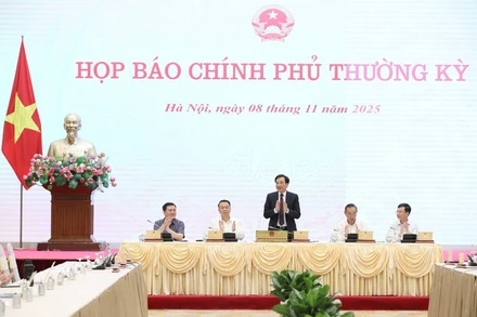 Họp báo Chính phủ thường kỳ. (Ảnh: VGP)