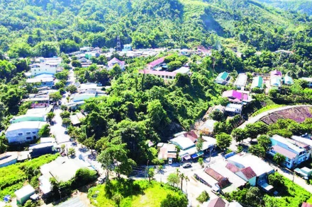 Trung tâm hành chính xã Nam Trà My, thành phố Đà Nẵng nhìn từ trên cao.