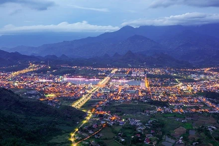 Toàn cảnh khu vực trung tâm hành chính tỉnh Lai Châu. Ảnh: UBND tỉnh Lai Châu