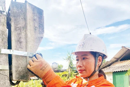 Phụ nữ trong Tập đoàn Điện lực Việt Nam không chỉ là những người vợ, người mẹ đảm đang việc gia đình, mà còn là các “chiến sĩ áo cam” trên "mặt trận ánh sáng".
