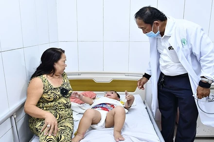 Sức khỏe cháu Q. đã bình phục sau phẫu thuật.