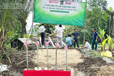 Vị trí xây cầu nông thôn tại ấp 13.