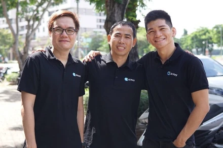 Đội ngũ lãnh đạo của công ty khởi nghiệp AI Hay (từ trái qua phải): CEO Trần Đức, CTO Nguyễn Chương và COO Nguyễn Hiệp.