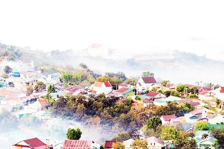 Sắc màu tươi mới ở những buôn làng dưới chân núi Bidoup, xã Lạc Dương, tỉnh Lâm Đồng.