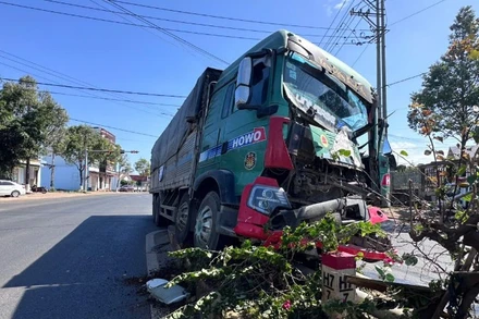 Hiện trường vụ tai nạn.