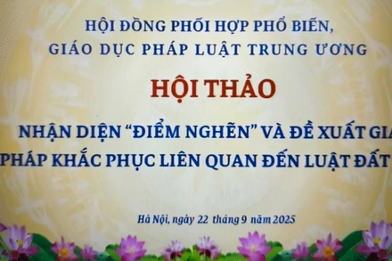 Hội thảo “Nhận diện điểm nghẽn và đề xuất giải pháp khắc phục liên quan đến lĩnh vực đất đai”