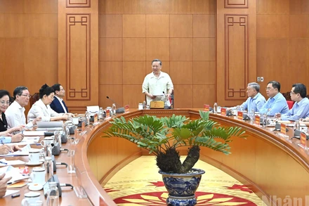 Tổng Bí thư Tô Lâm chủ trì làm việc với Ban Thường vụ Đảng ủy Chính phủ.