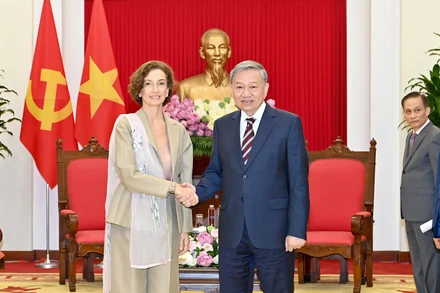 Tổng Bí thư Tô Lâm tiếp Tổng Giám đốc UNESCO Audrey Azoulay.