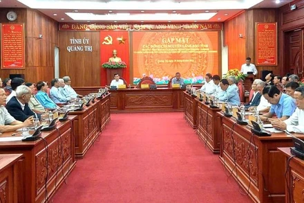 Quang cảnh Tỉnh ủy Quảng Trị tổ chức buổi gặp mặt kỷ niệm 80 năm Cách mạng Tháng Tám và Quốc khánh 2/9.