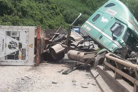 Hiện trường vụ tai nạn.