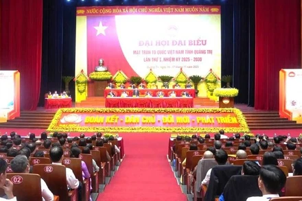 Quang cảnh Đại hội đại biểu Mặt trận Tổ quốc Việt Nam tỉnh Quảng Trị lần thứ I, nhiệm kỳ 2025-2030.