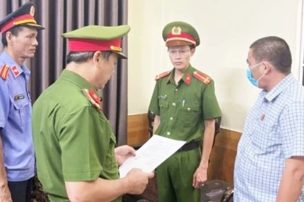 Công an tỉnh Quảng Trị khởi tố 1 đối tượng trong vụ án (Ảnh: Công an Quảng Trị)