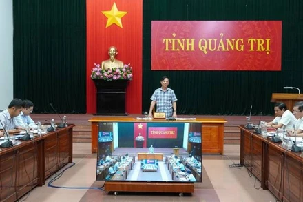 Ủy ban nhân dân tỉnh Quảng Trị tổ chức buổi làm việc về công tác giải phóng mặt bằng Dự án đường sắt tốc độ cao. (Ảnh: QN)