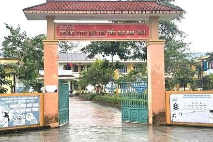 Trường phổ thông dân tộc bán trú tiểu học Kim Thủy nơi xảy ra vụ ngộ độc thực phẩm tập thể gây bức xúc dư luận tại xã Kim Ngân, tỉnh Quảng Trị.