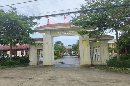 Trụ sở xã Quảng Trung, thị xã Ba Đồn sẽ trở thành trụ sở xã Nam Ba Đồn, tỉnh Quảng Trị từ ngày 1/7. 