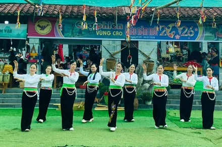 Rộn ràng các hoạt động văn hóa nghệ thuật dịp năm mới tại Làng Văn hóa-Du lịch các dân tộc Việt Nam. 