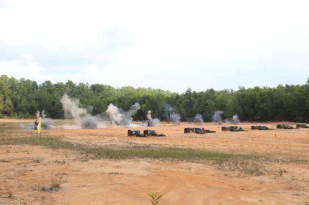 Thao trường huấn luyện quân sự tại huyện Củ Chi, Thành phố Hồ Chí Minh.