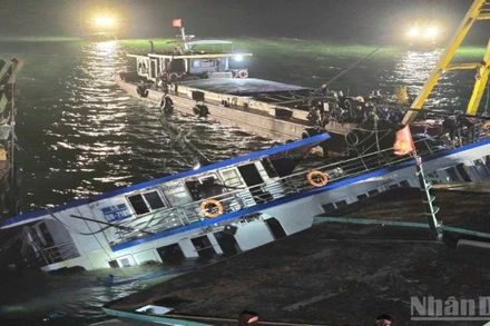 Tổng số tiền bồi thường và chi trả bảo hiểm liên quan đến thiệt hại về người và tài sản trong vụ lật tàu Vịnh Xanh 58 dự kiến khoảng 14,27 tỷ đồng. (Ảnh: QUANG THỌ)