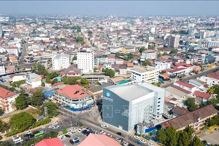Một góc Thủ đô Vientiane, Trung tâm chính trị kinh tế-văn hóa của Lào. (Ảnh tư liệu: Đỗ Bá Thành/TTXVN)
