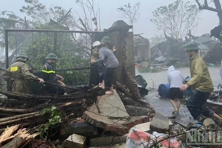 Bão số 10 gây ảnh hưởng nặng nề tại nhiều địa phương. (Ảnh: BÁO NHÂN DÂN)