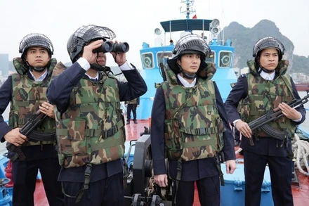 Lực lượng chức năng tăng cường kiểm soát tại khu vực biên giới. (Ảnh: CHQ) 