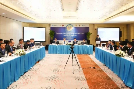 Quang cảnh phiên họp Hội nghị Tổng kết Chiến dịch Con rồng Mê Kông 7 (OMD VII). 