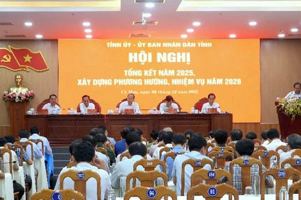 Quang cảnh Hội nghị tổng kết tại Cà Mau.