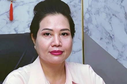 Bị can Lê Thúy Hằng, cựu Tổng Giám đốc Công ty Trách nhiệm hữu hạn Một thành viên Vàng bạc đá quý Sài Gòn-SJC) trước khi bị bắt 