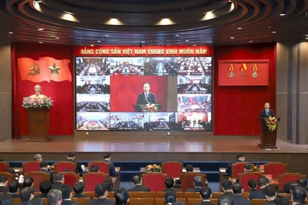 Toàn cảnh hội nghị triển khai công tác ngành Tòa án năm 2026.