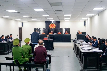 Quang cảnh phiên tòa.