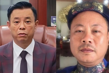 Hai bị cáo Nguyễn Mạnh Quyền và Phạm Văn Cách.