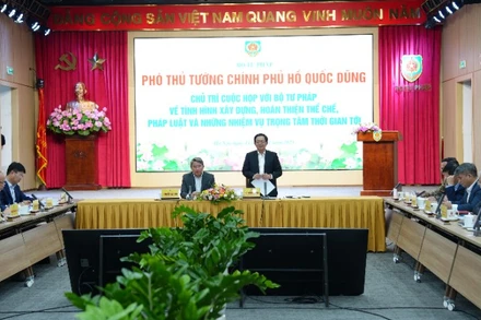 Phó Thủ tướng Chính phủ Hồ Quốc Dũng phát biểu tại buổi làm việc.