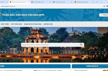 Hệ thống thông tin tiếp nhận, xử lý phản ánh, kiến nghị về văn bản quy phạm pháp luật.