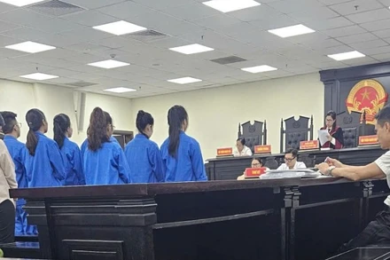 Hội đồng xét xử tuyên án. (Ảnh: DANH LAM)