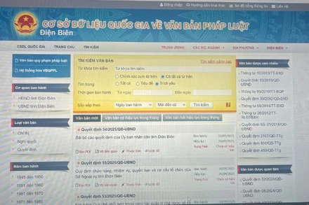 Tỉnh Điện Biên xây dựng cơ sở dữ liệu pháp luật trên Cổng thông tin điện tử tỉnh để người dân dễ tiếp cận.