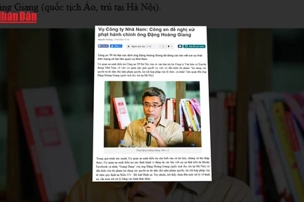 [Video] Cơ quan Công an kết luận vụ Công ty Nhã Nam tố cáo ông Đặng Hoàng Giang