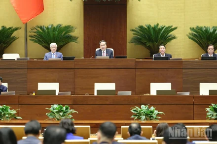 Toàn cảnh phiên họp sáng 1/12. (Ảnh: DUY LINH)