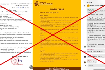 Cảnh giác trước chiêu trò giả mạo tuyển dụng T&T Group trên mạng xã hội để lừa đảo