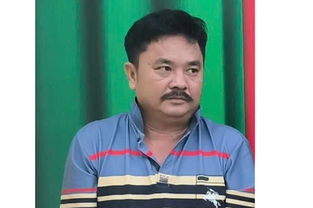 Đối tượng Mai tại cơ quan công an.