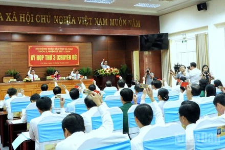 Kỳ họp thứ 3 của Hội đồng nhân dân tỉnh Cà Mau khóa 10, nhiệm kỳ 2021-2026 vào chiều 22/9.