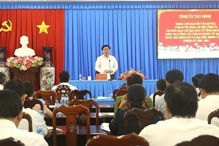 Ủy viên Trung ương Đảng, Bí thư Tỉnh ủy Tây Ninh Nguyễn Văn Quyết đã làm việc với 18 xã
