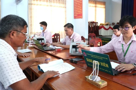 Hội cựu chiến binh xã Tân Thạnh đứng ra vay vốn Ngân hàng chính sách để cho hội viên mượn vốn nuôi bò. 