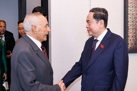 [Ảnh] Chủ tịch Quốc hội Trần Thanh Mẫn tiếp Chủ tịch Hội hữu nghị Morocco-Việt Nam