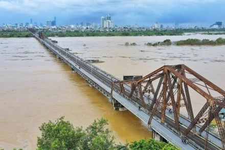 Báo động lũ trên sông Hồng, tháng 9/2024. 