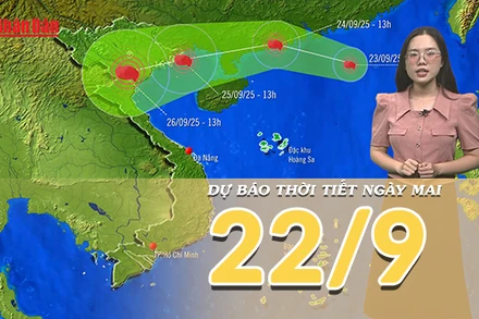 [Video] Dự báo thời tiết đêm nay và ngày mai 22/9/2025: Bão Ragasa đạt cấp 16 khi vào biển Đông